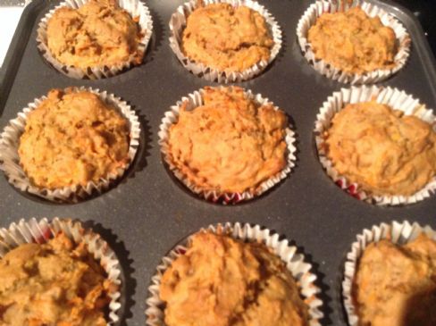 Spiced Carrot Walnut Muffins