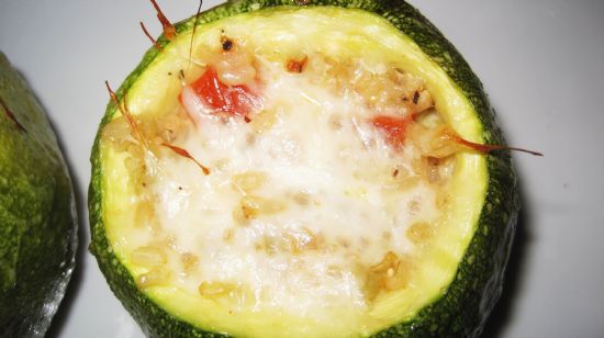 Grilled Stuffed Zucchini with Rice and Tomatoes