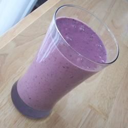 Peanut butter banana blueberry smoothie