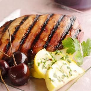 Grilled Chicken with Cherry-Chipotle Barbecue Sauce (Trillium1204)