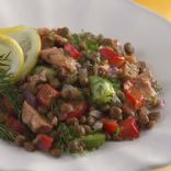 Lemony Lentil Salad with Salmon