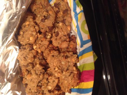 Chunky Peanut Butter Oatmeal Chocolate Chip and Banana Cookies
