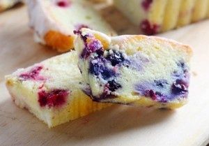 Blueberry Lime Cream Cheese Pound Cake