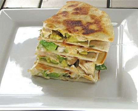 Chicken, Swiss, Avocado Quesadilla