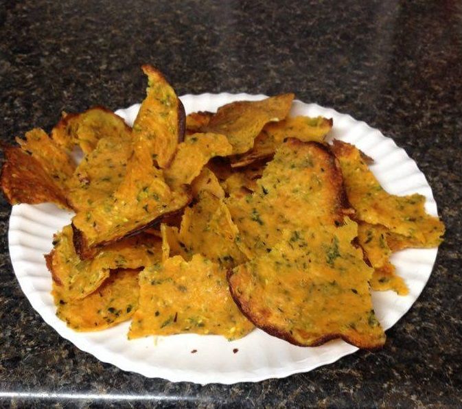 Zucchini Doritos-style chips