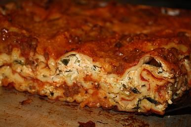 Turkey Spinach Lasagna (low fat)