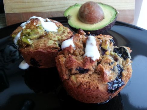 Gluten Free Blueberry Avocado Muffins