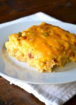 Loaded Cauliflower and Chicken Casserole