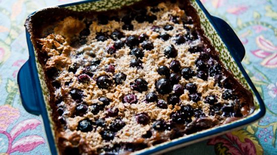 Lemon Blueberry Baked Oatmeal