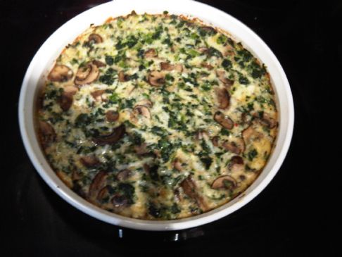 Crustless Spinach Mushroom Quiche