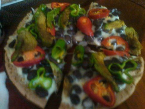 Green mexican pizza