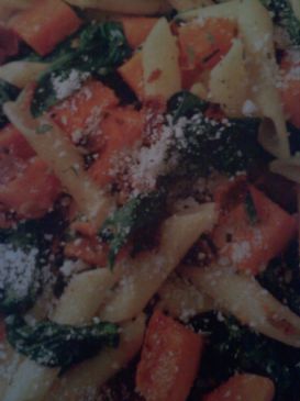 Penne with Bacon, Butternut Squash and Spinach