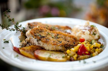 Mustard Panko-Encrusted Pork Tenderloin