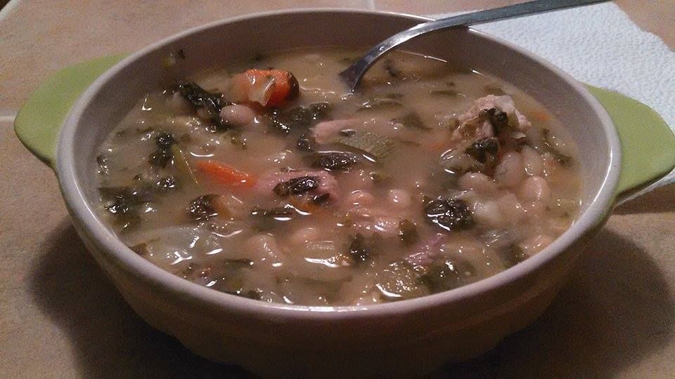 White Bean veggie with pork stoup