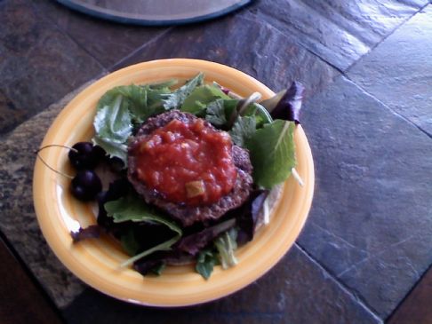 Mexican Open Face Bison Burger