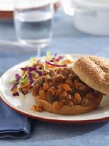 Beefy-Bean Sloppy Joe And cole Slaw