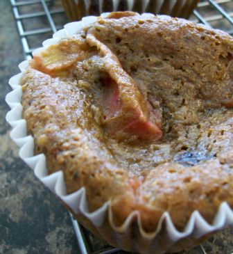 Banana - Berry Rhubarb Muffins