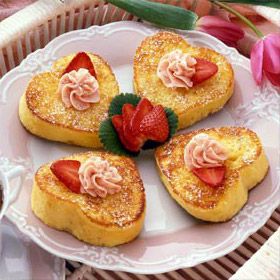 Heart French Toast with Strawberry Butter