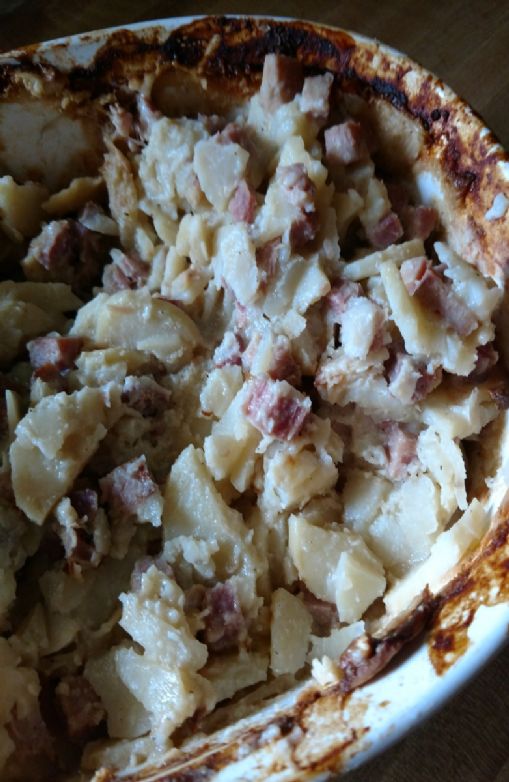 Scalloped potatoes and ham, betty crocker