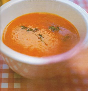 Roasted Tomato, Thyme and Creme Fraiche Soup