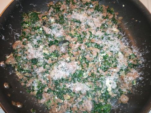Beef Spinach skillet meal