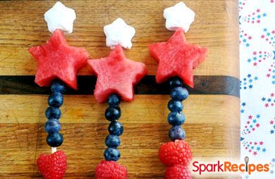 Fireworks Kabobs (Patriotic Fruit Skewers)