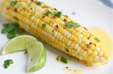Grilled Corn with Lime Butter