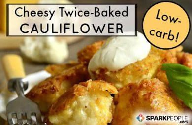 Cheesy Baked Cauliflower (Mock Twice Baked Potatoes)