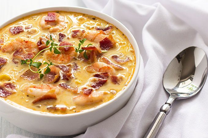 Bacon shrimp chowder