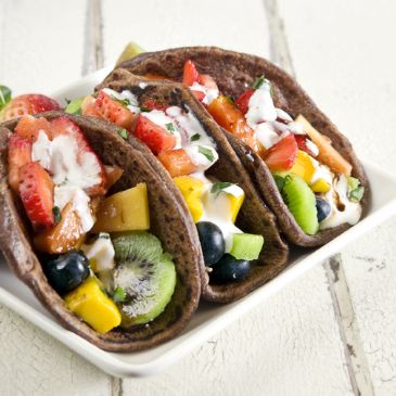 Fruit Tacos with Chocolate Tortillas