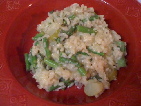 Lemony Risotto with Asparagus and Pears