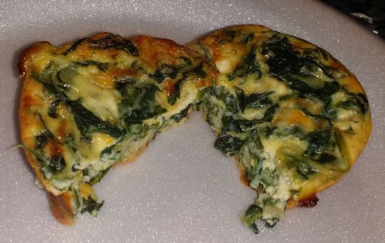 Crustless Spinach, Onion and Feta Quiche