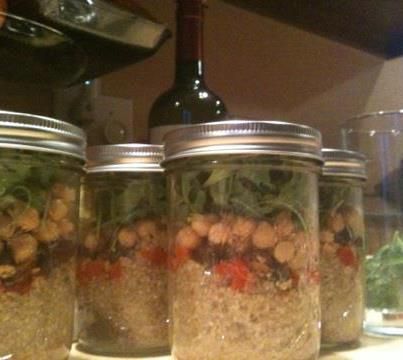 Mediterranean Quinoa Salad in a Jar