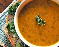 Sweet Potato and Kale Soup, Vegan