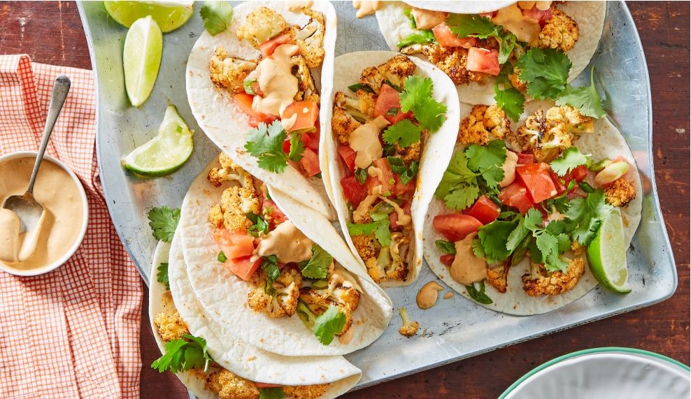 Marley Spoon - Baja-style cauliflower tacos with pico de gallo and lime crema