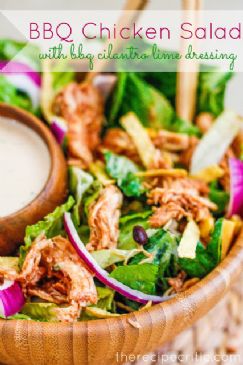 BBQ Chicken Salad with BBQ Cilantro Lime Dressing