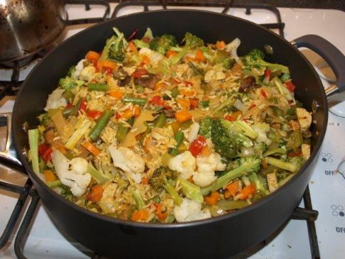 Vegetarian Paella with Chorzo 'Sausages'