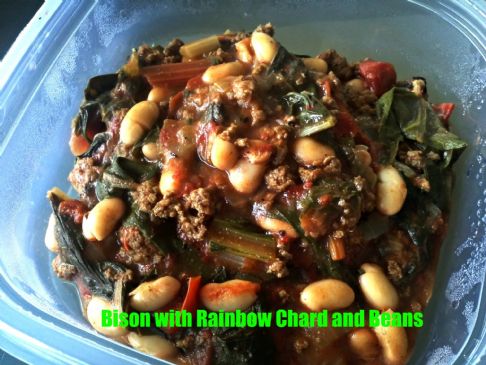 Bison with Chard and Beans