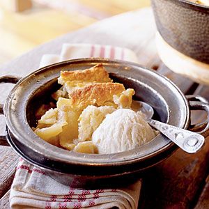 Dutch oven apple cobbler