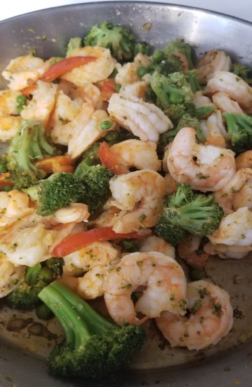 Stir Fried Shrimp with Riced Cauliflower