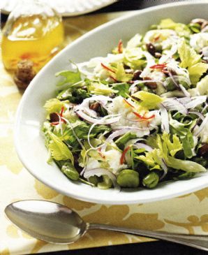 Broad Bean Salad with Buffalo Mozzarella
