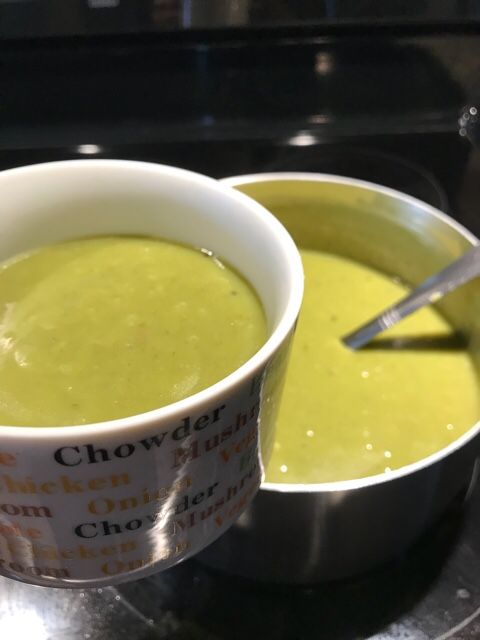 Radish greens and potato soup