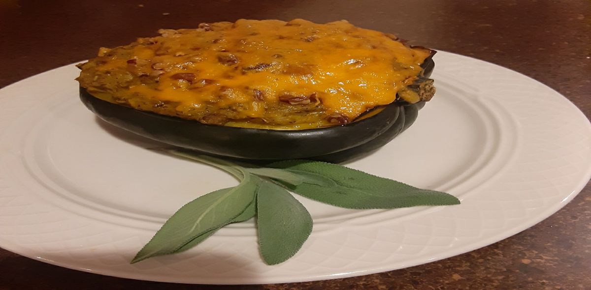 Baked stuffed acorn squash