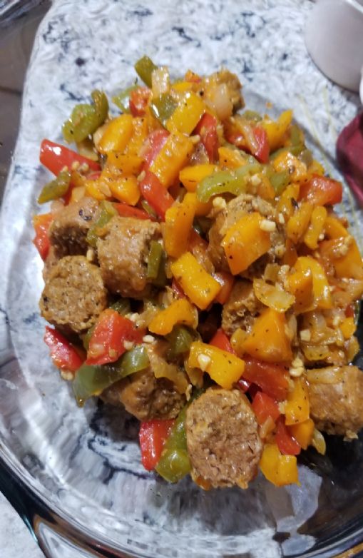 Beyond Meat Hot Italian Sausage and Peppers