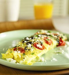 Spinach, Tomato and Feta Omelette