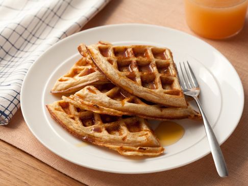 my healthy whole wheat waffles