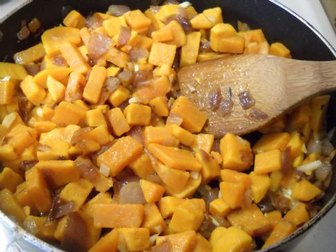 Onion Ginger Sweet Potatoes