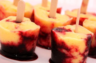 Mango Blackberry Ice Pops