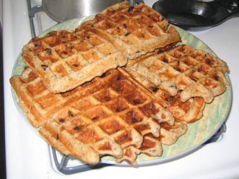 Blueberry Poppy Seed Belgian Waffles