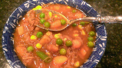Andi's CrockPot Beef and Vegetable Soup with V8